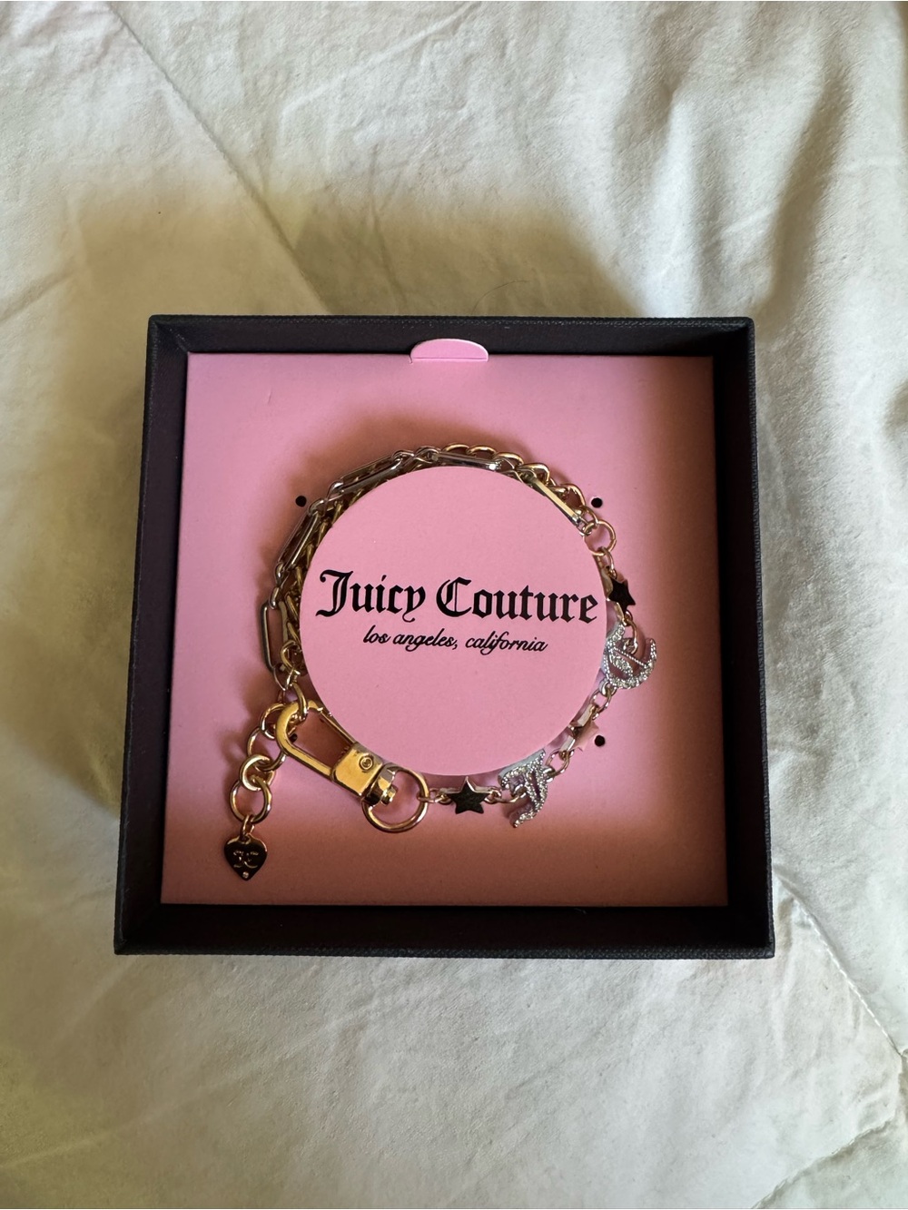 Juicy Couture Gold and Silver Multi-Charm Bracelet